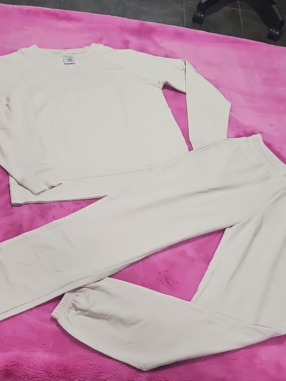 Us Angels Cream Long-Sleeve Pajama Set